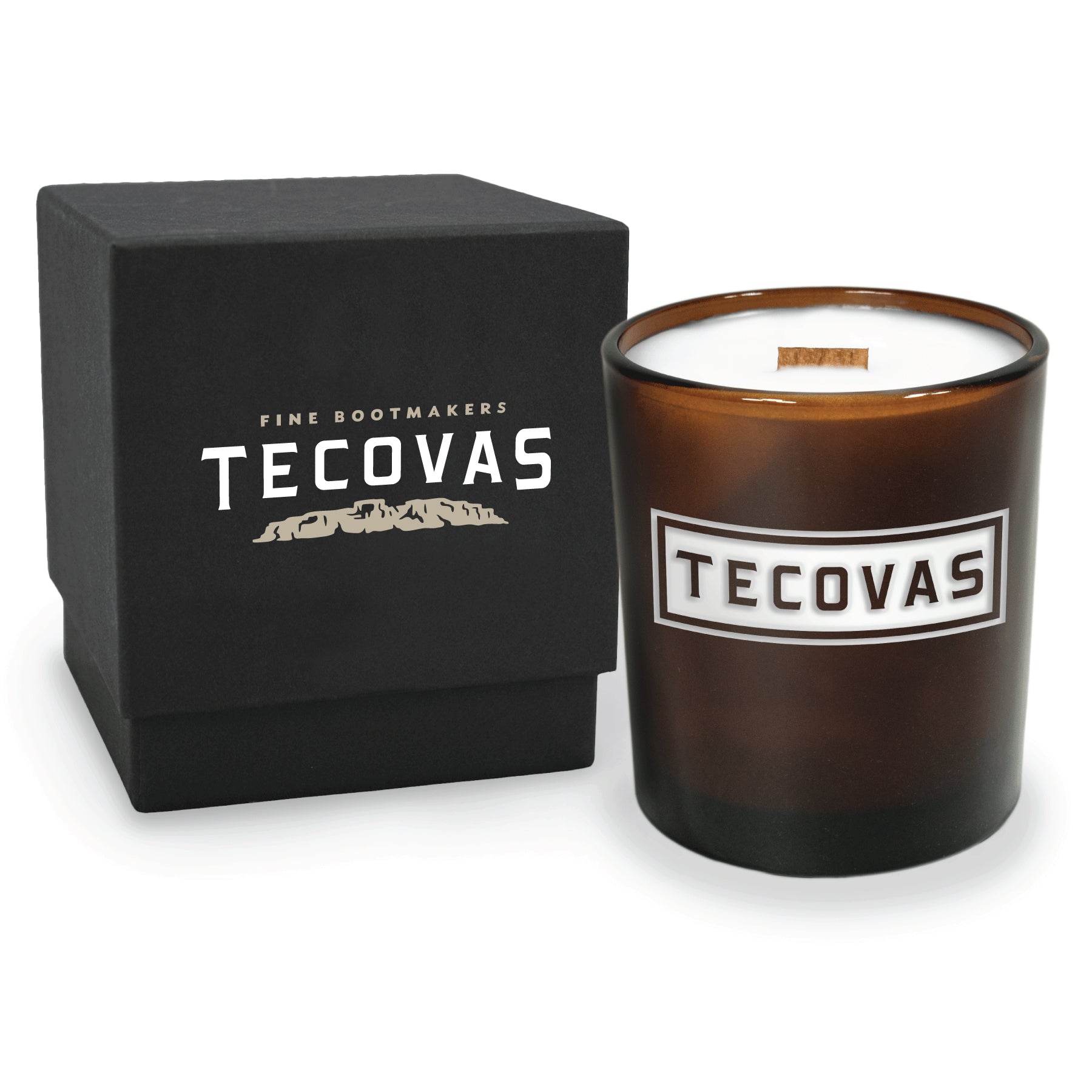 14 oz. Glossy Amber Candle with Gift Box - Engraved