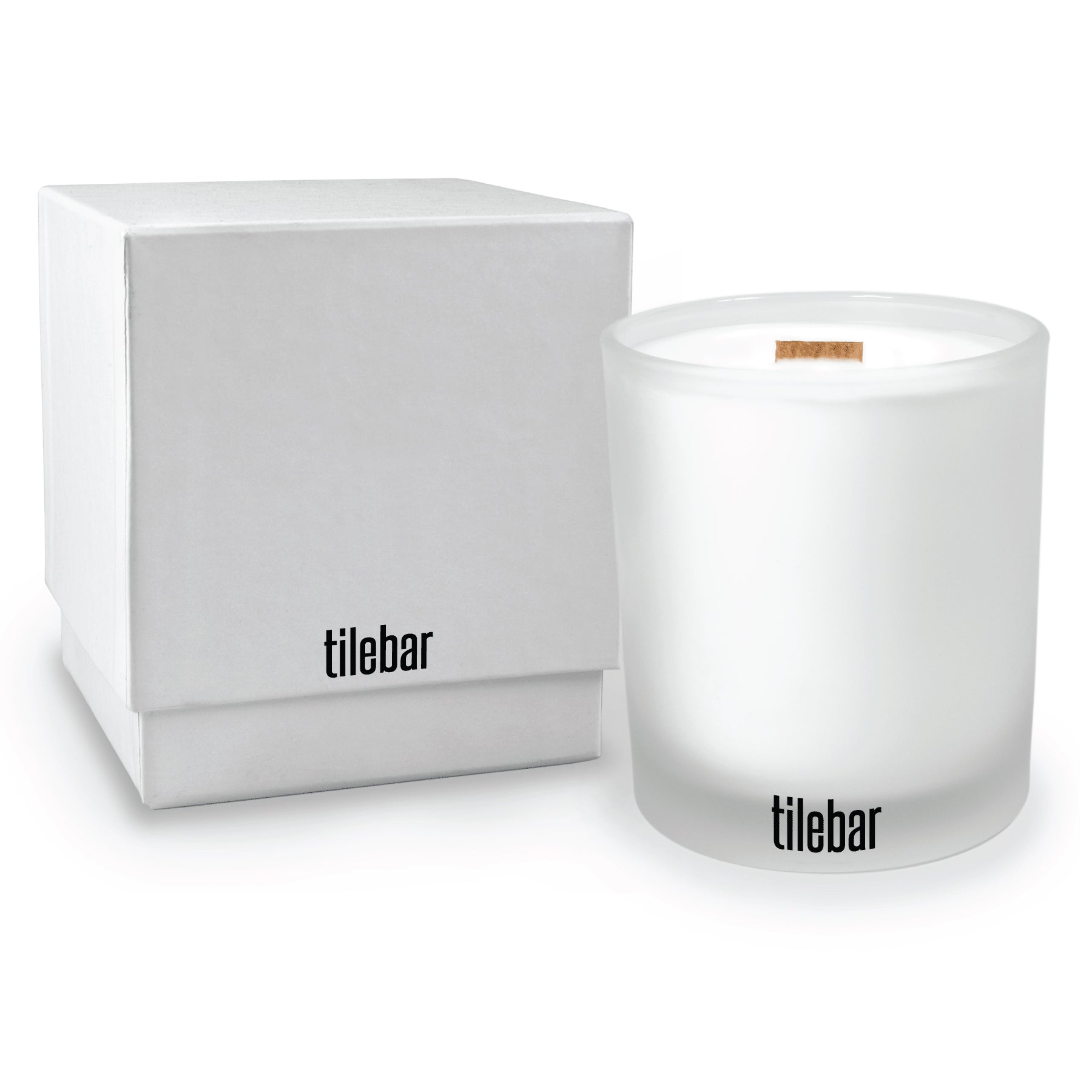 14 oz. Frosted Candle with Gift Box - Single Printed Sample