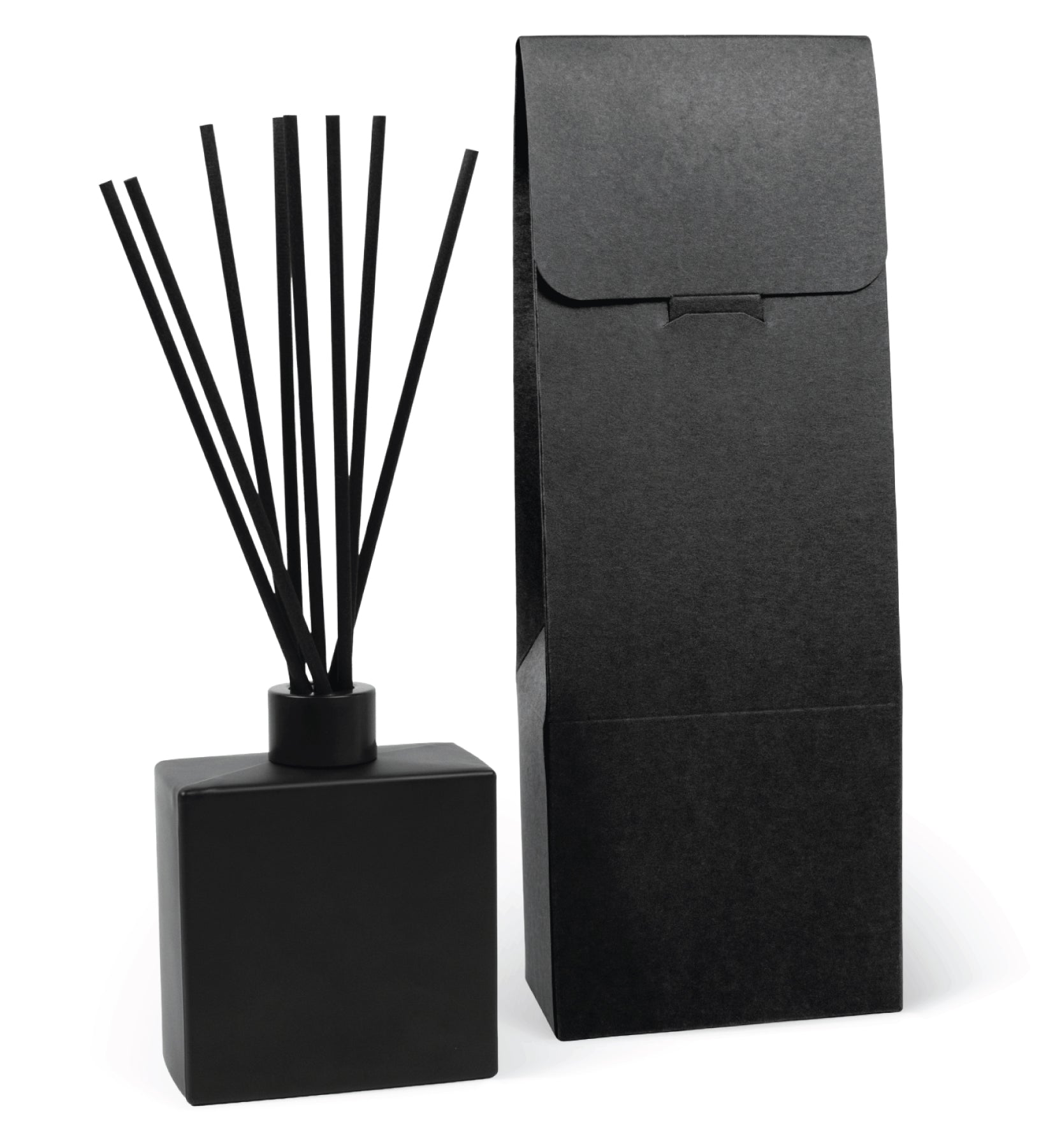 8 oz black reed diffuser and black gift box