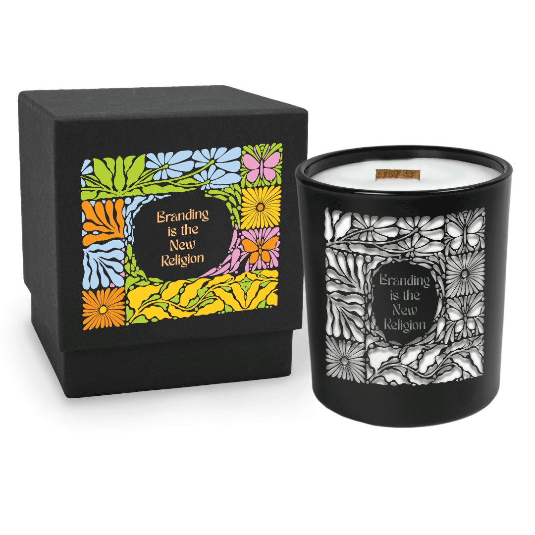 14 oz. Candle with Gift Box - Single Engraved Sample
