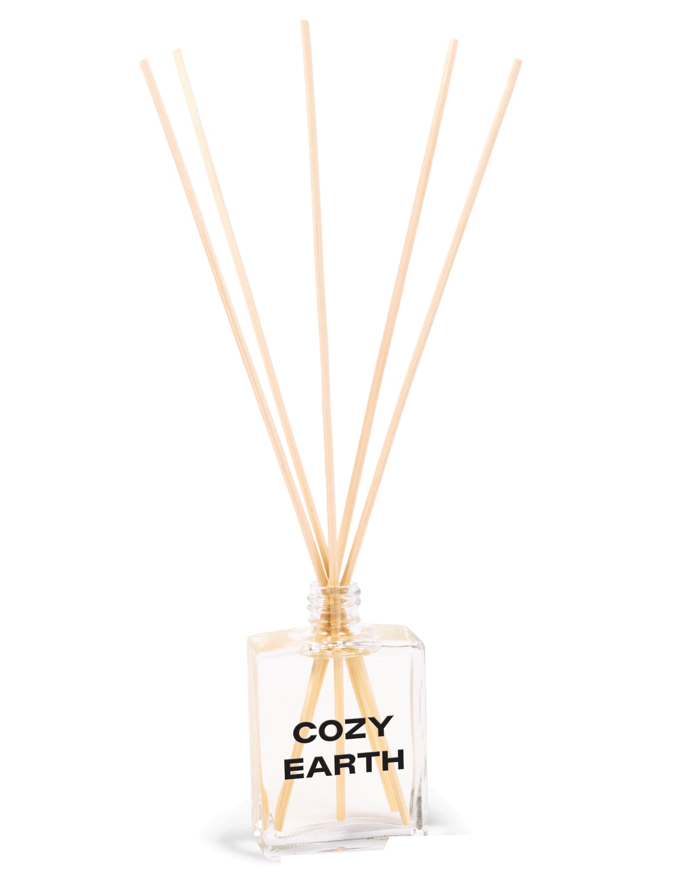 2 oz mini reed diffuser with clear glass bottle featuring custom branding