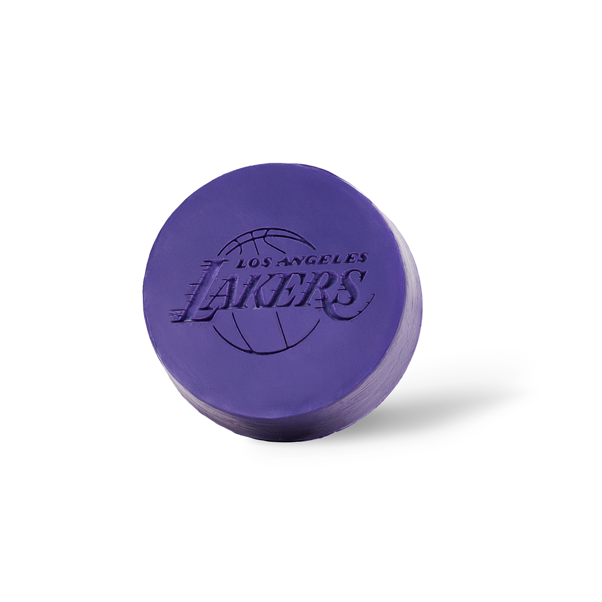 Purple custom round bar soap, 3.6 oz, made in Los Angeles