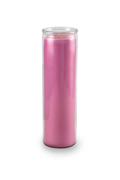 16 oz. Custom Prayer Candle with Your Logo - Pink Wax