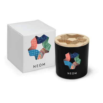 9 oz. Black Candle with Gift Box - Direct Print Sample