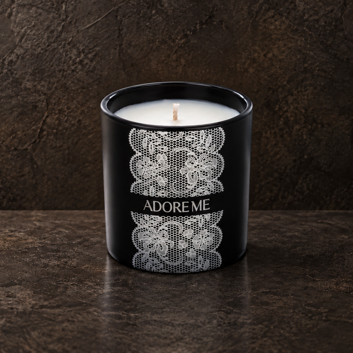 Matte Black 9 oz. Classic Engraved Candle with a custom engraved logo, unlit.