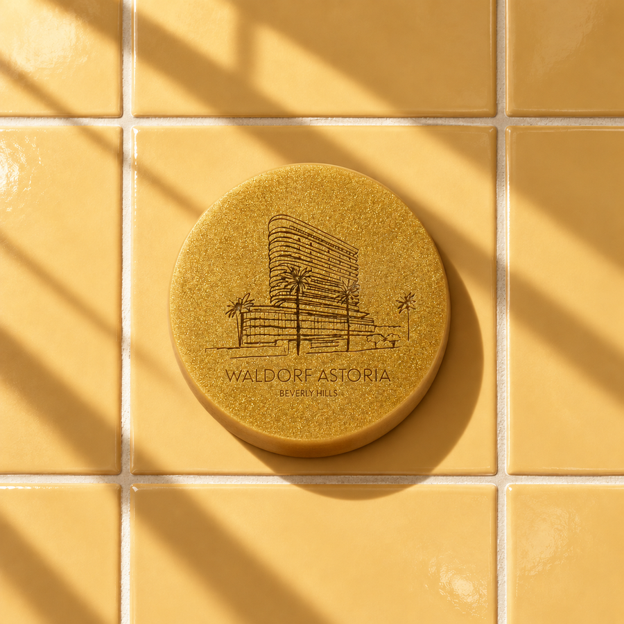 Signature Branded™ Round Bar Soap – Gold
