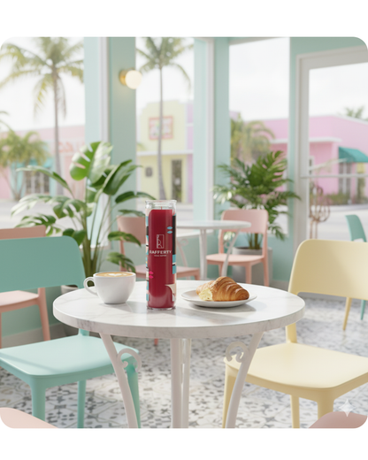 16 oz. Custom Prayer Candle with Your Logo - Red Wax