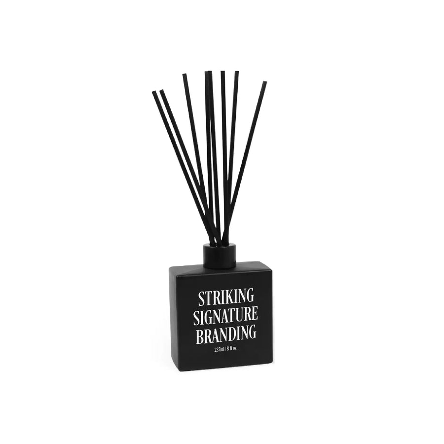 Sample: 8 Oz. Custom Printed Reed Diffuser – Black