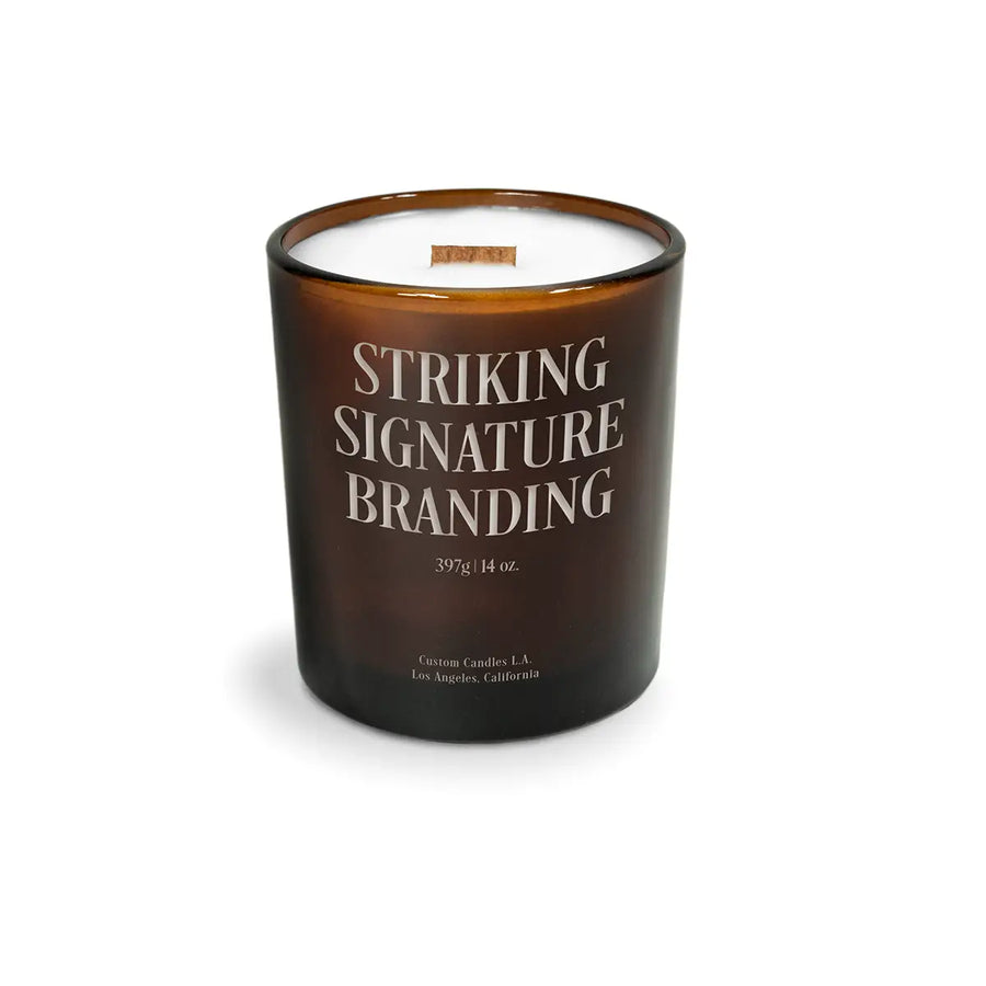 Sample: 14oz Custom Engraved Luxury Candle – Glossy Amber