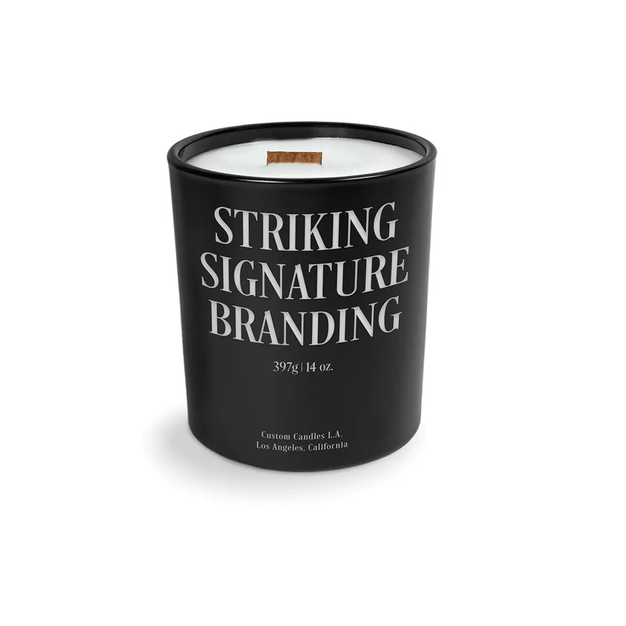 Sample: 14oz Custom Engraved Luxury Candle – Matte Black