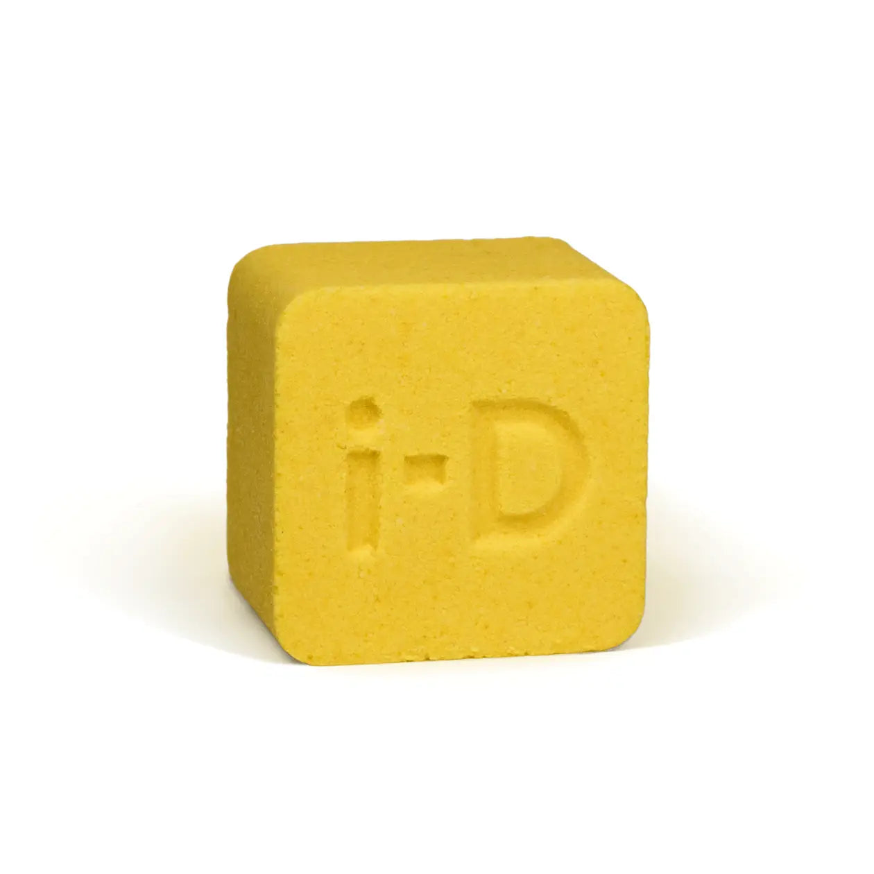 Yellow custom bath bomb with debossed brand logo – 5 oz | Custom Candles LA