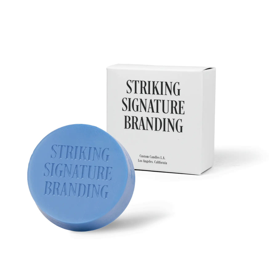 Sample Signature Branded™ Round Bar Soap – Blue