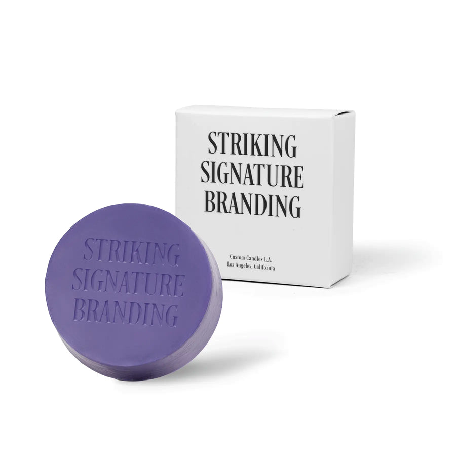 Sample Signature Branded™ Round Bar Soap – Purple