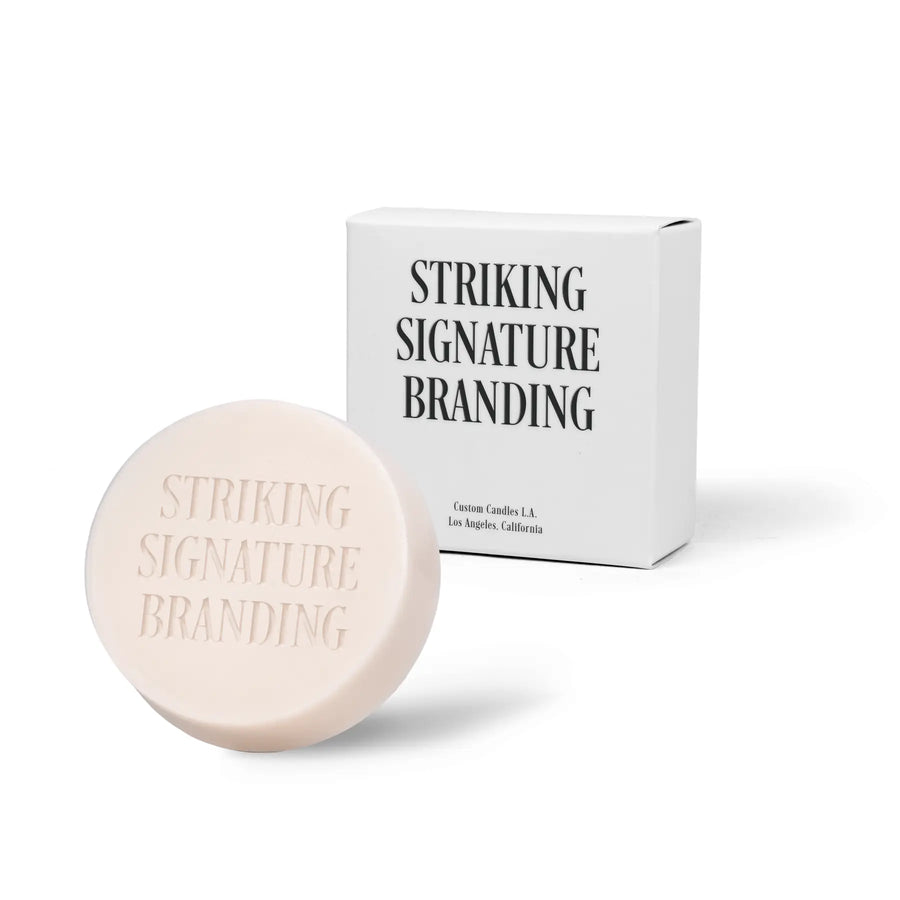 Sample Signature Branded™ Round Bar Soap – White