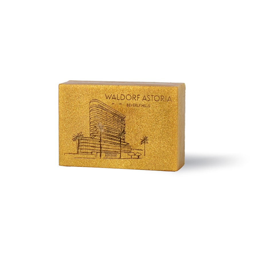 Signature Branded™ Rectangle Bar Soap – Gold