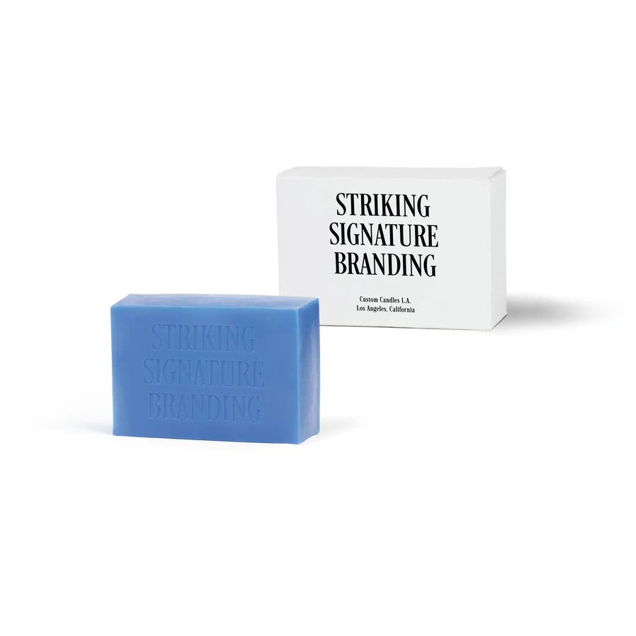 Sample Signature Branded™ Rectangle Bar Soap – Blue