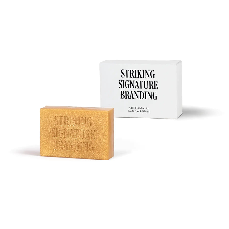 Sample Signature Branded™ Rectangle Bar Soap – Gold