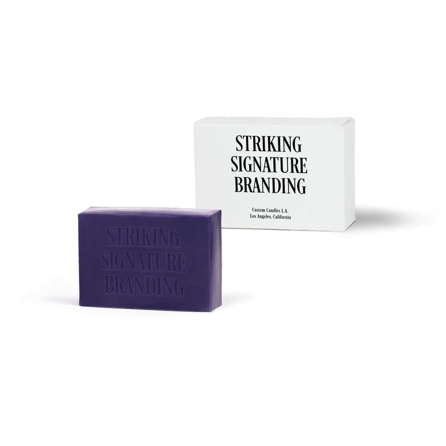 Sample Signature Branded™ Rectangle Bar Soap – Purple