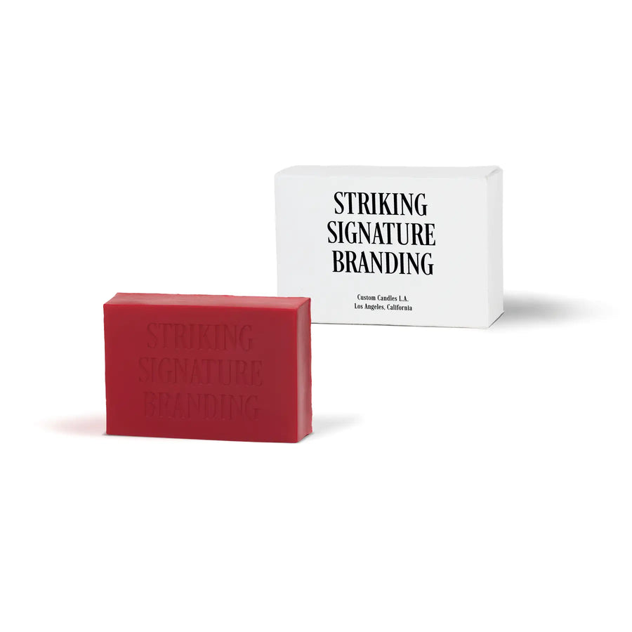 Sample Signature Branded™ Rectangle Bar Soap – Red