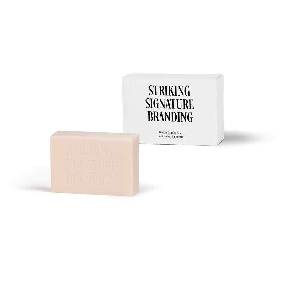 Sample Signature Branded™ Rectangle Bar Soap – White