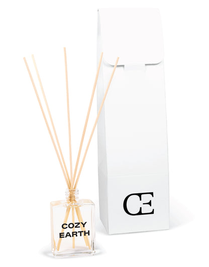 2 oz mini reed diffuser with custom branding and white gift box