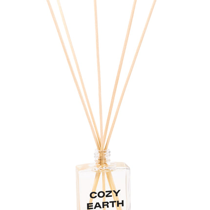2 oz mini reed diffuser with clear glass bottle featuring custom branding