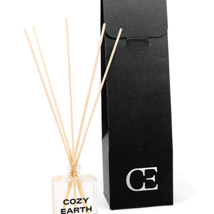 2 oz mini reed diffuser with custom branding and black gift box