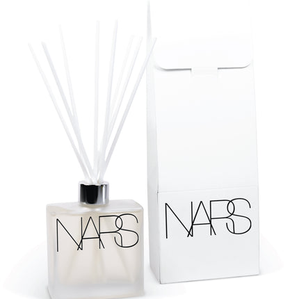 8 oz frosted reed diffuser with white gift box showing branding customization options
