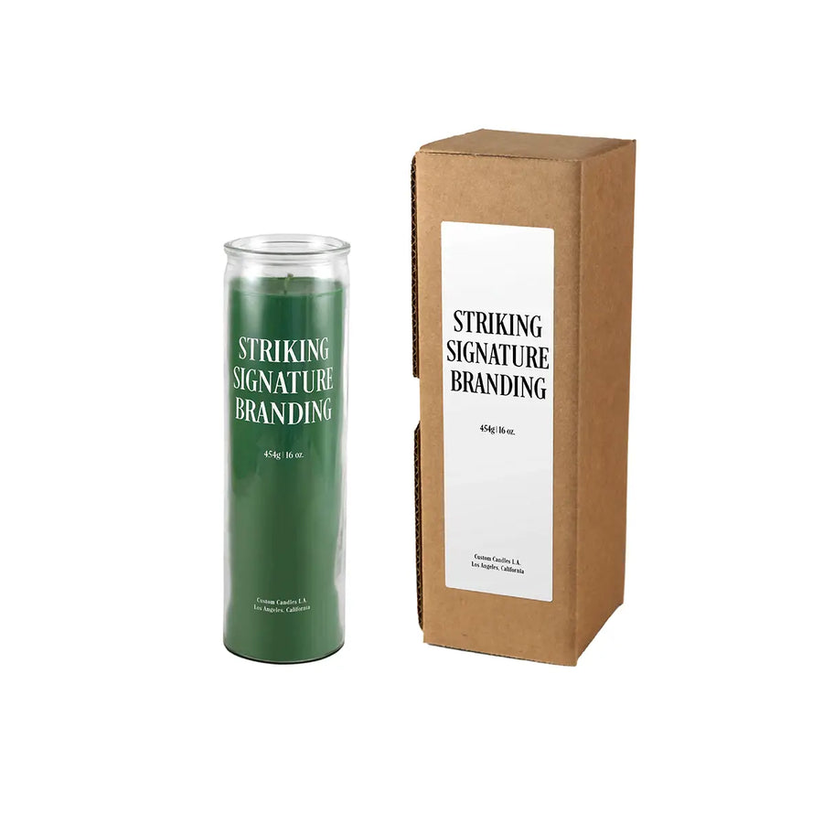 Sample: 16 oz Custom Prayer Candle – Green