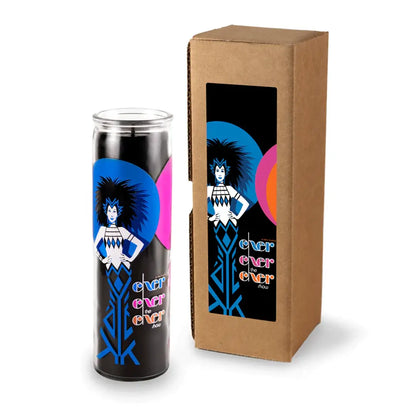 Black Custom Prayer Candle in labeled gift packaging - color-black box-labeled